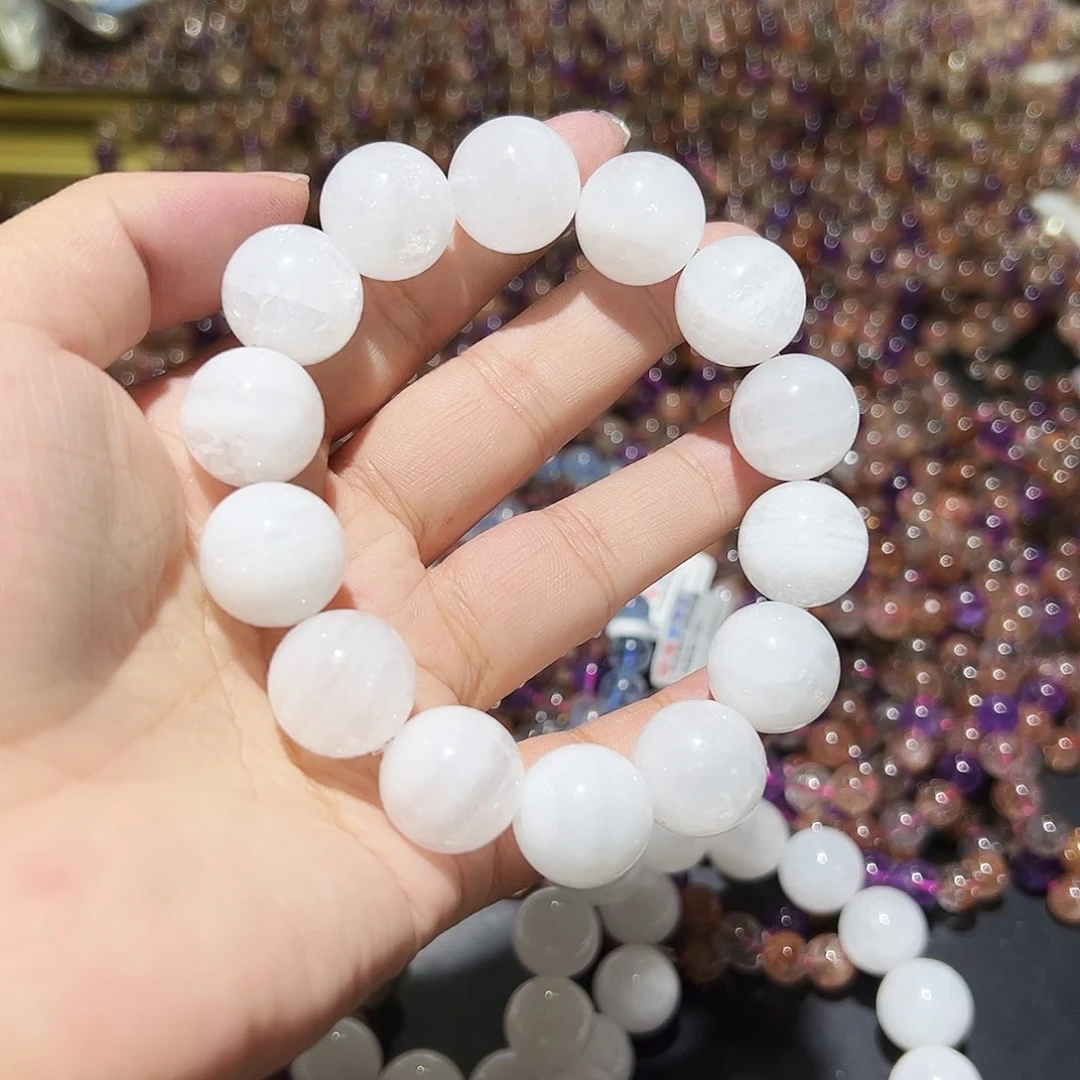 水晶手链未镶嵌17毫米喜马拉雅白幽灵75号