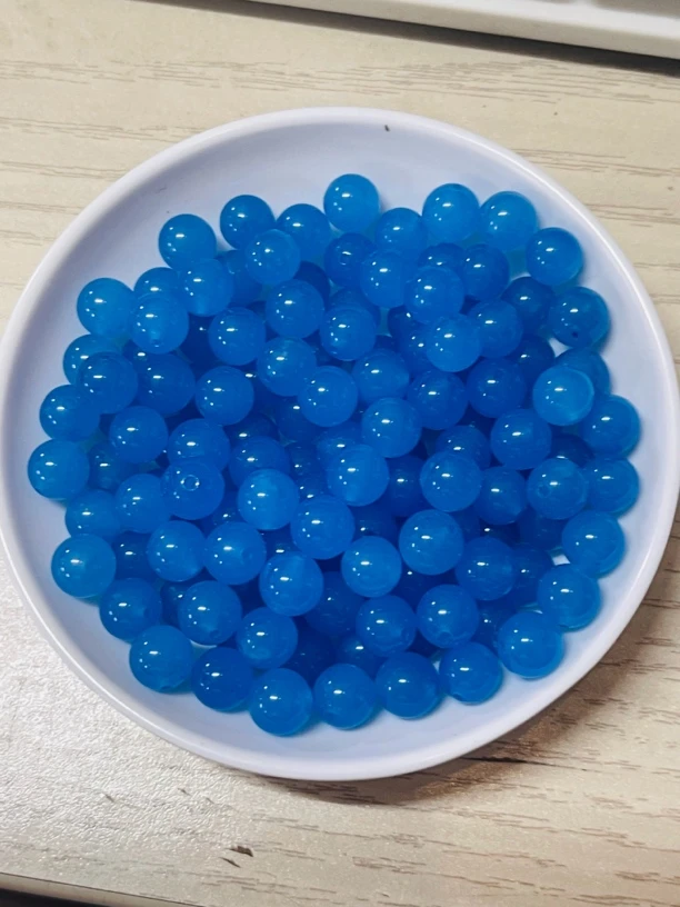 海蓝宝散珠A370 卡14MM 7颗（赠弹力绳）
