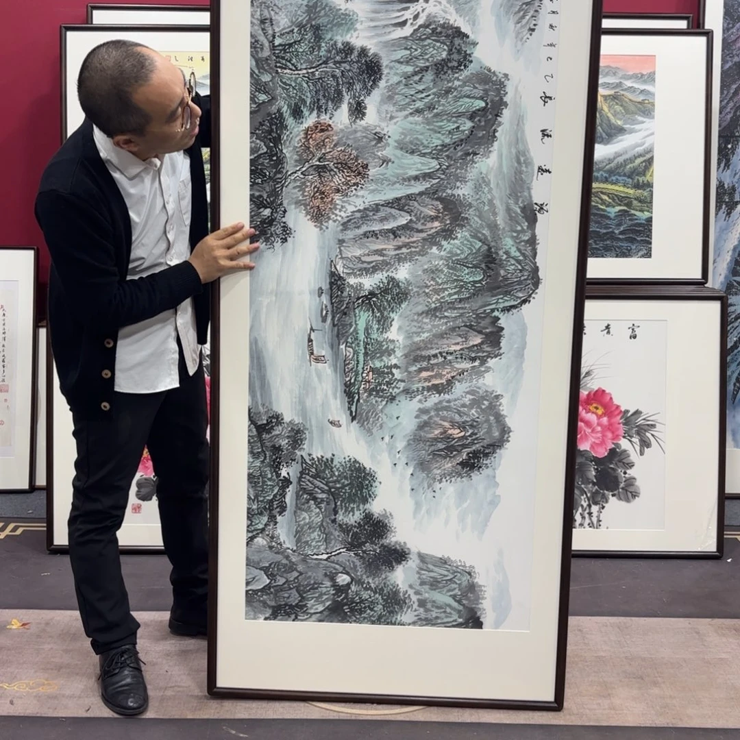 国画手绘作品带框210/80