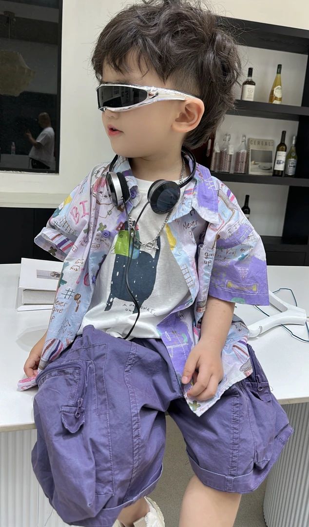 【棉逗熊品牌】2025男童韩版夏季休闲中大童百搭小狗背心-15356