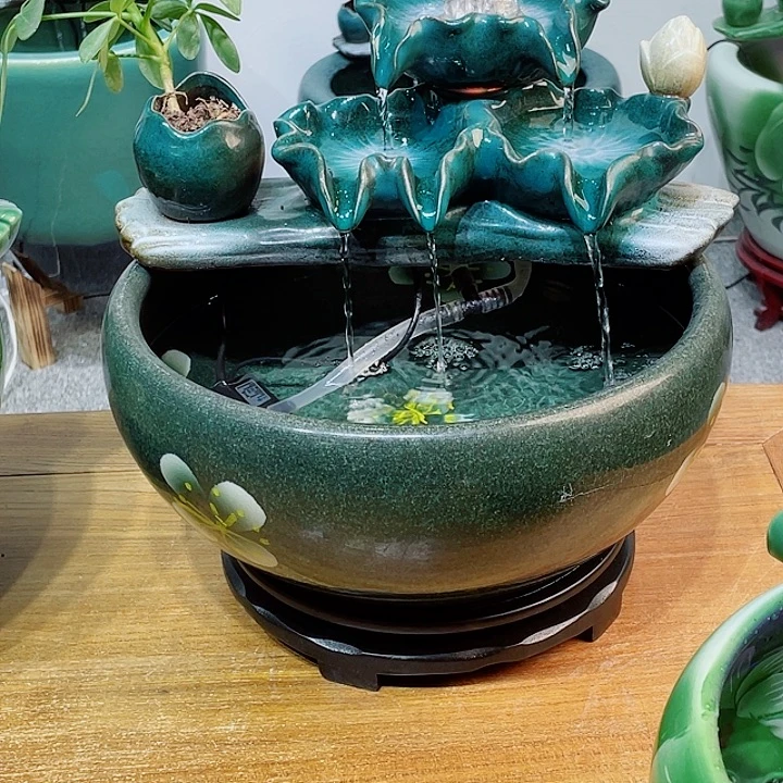 陶景德镇高温流水摆件111112