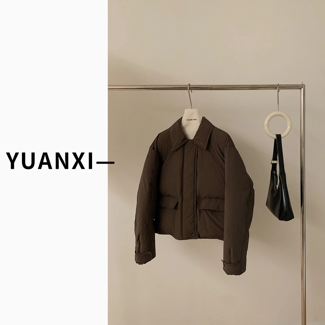 【FAFAJIA】N166 韩系polo领50羽绒服外套女冬季新款