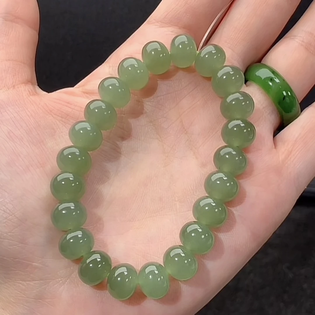 【精挑货头】天然正品和田玉h80湖水手串多色多样性发一串妈妈气质