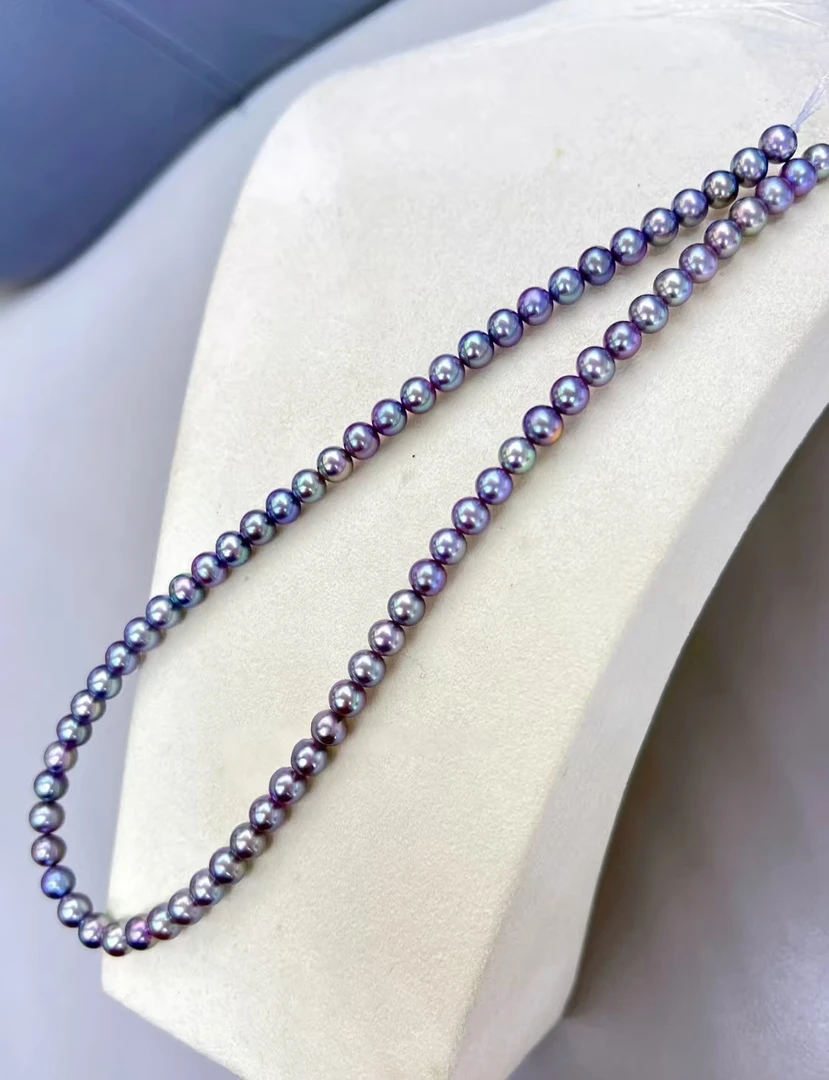 【天花板蓝莓紫】淡水珍珠 紫珠项链 6-7mm-HZYX051