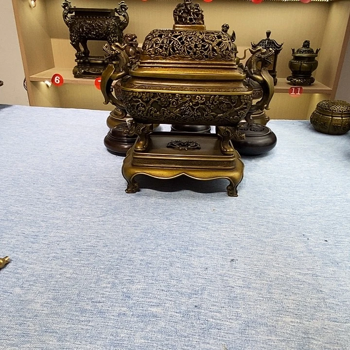 老***尼铜精炼铜鹤鹿同春香炉