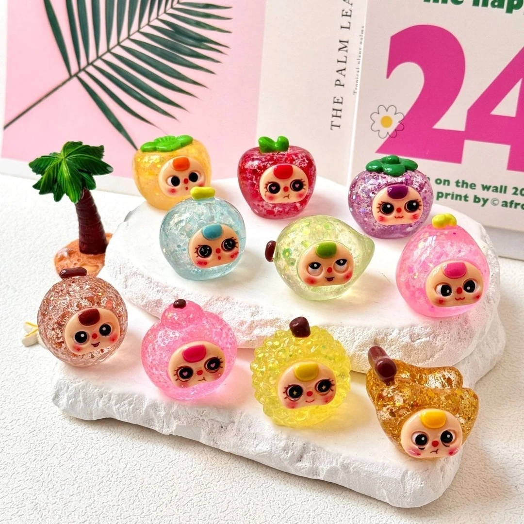 立体爆闪水果娃卡通树脂礼品摆件