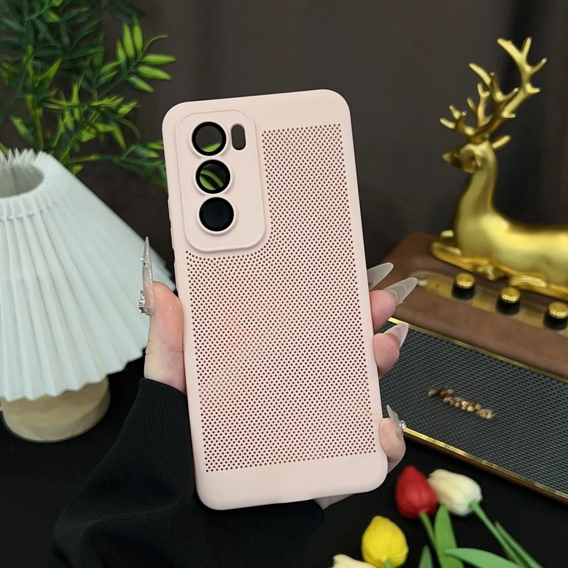 【超清镜头膜+超薄散热】适用于OPPO Reno12/Pro肤感防指纹手机壳
