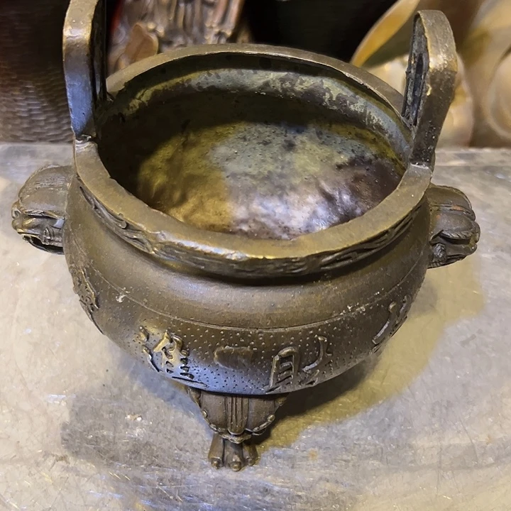 君***哥黄铜摆件，文房工艺品摆件