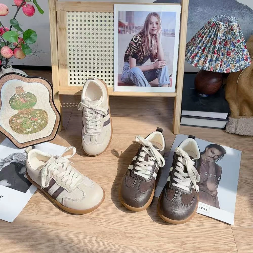 M2506新款系带舒适软底百搭休闲德训休闲鞋仓