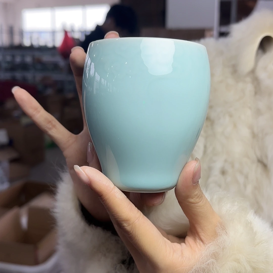 龙泉云间青瓷小米茶器