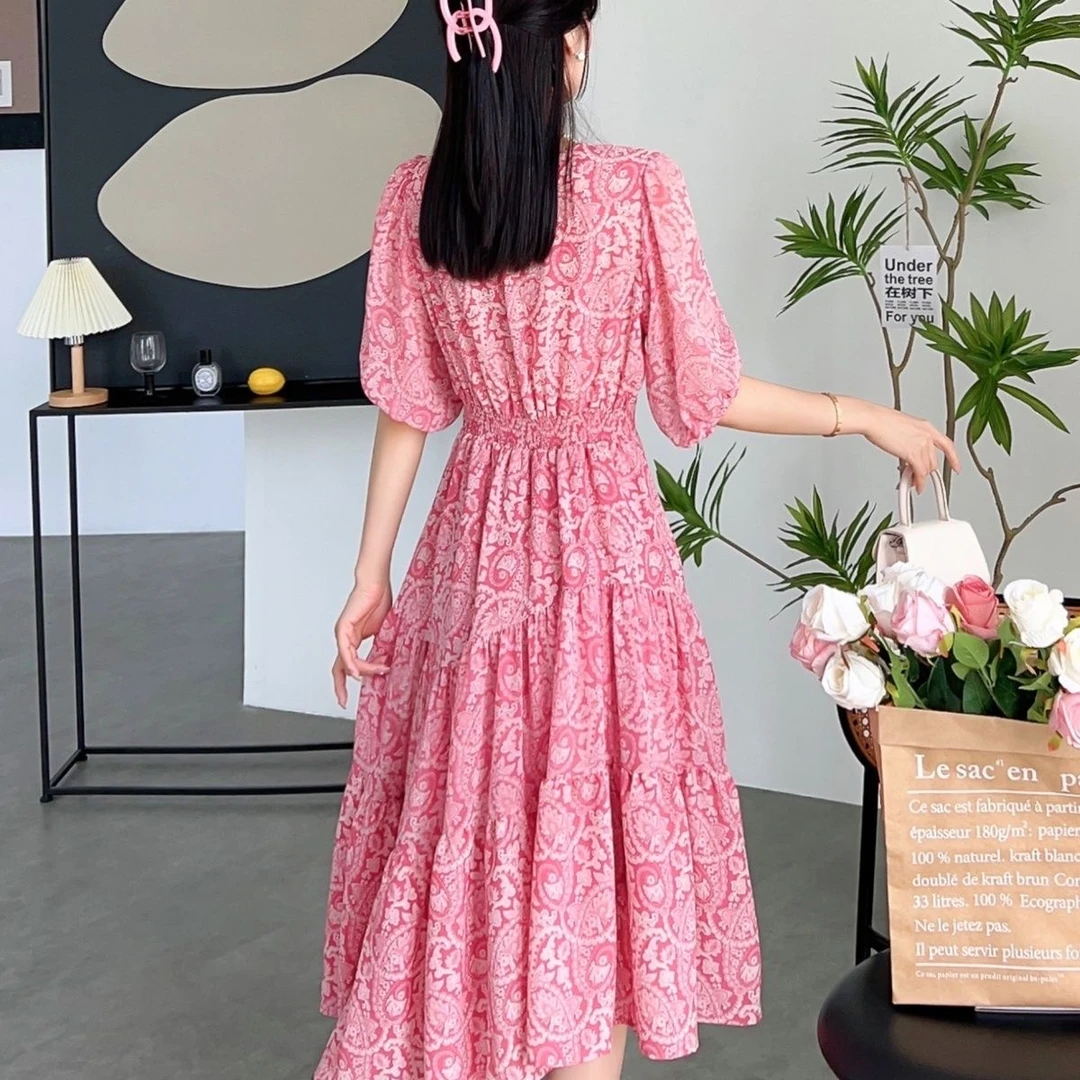 0612常规领桑蚕丝夏季连衣裙收腰裙夏季时尚款