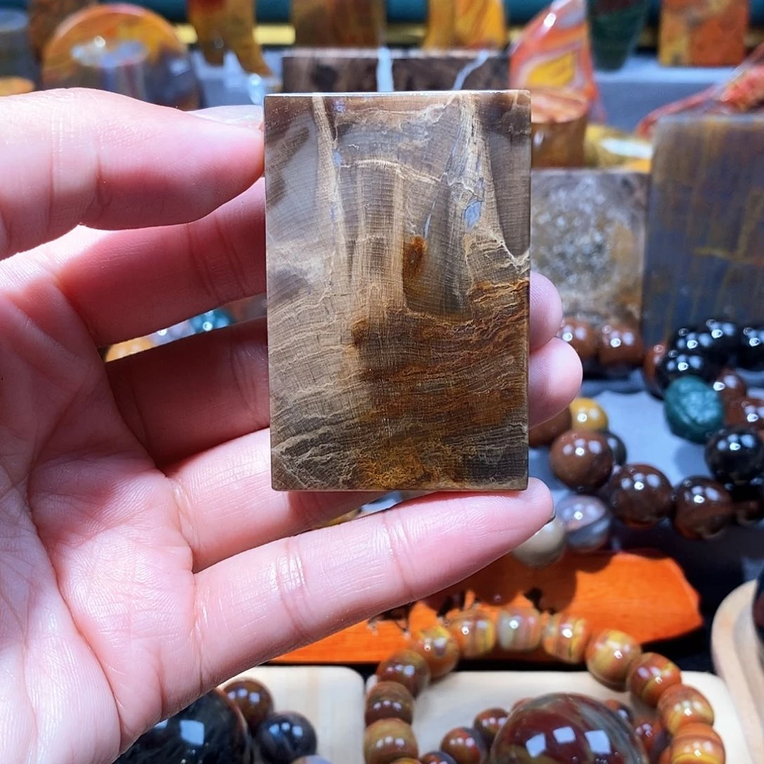 硅化玉天然北票硅化玉牌子未镶嵌