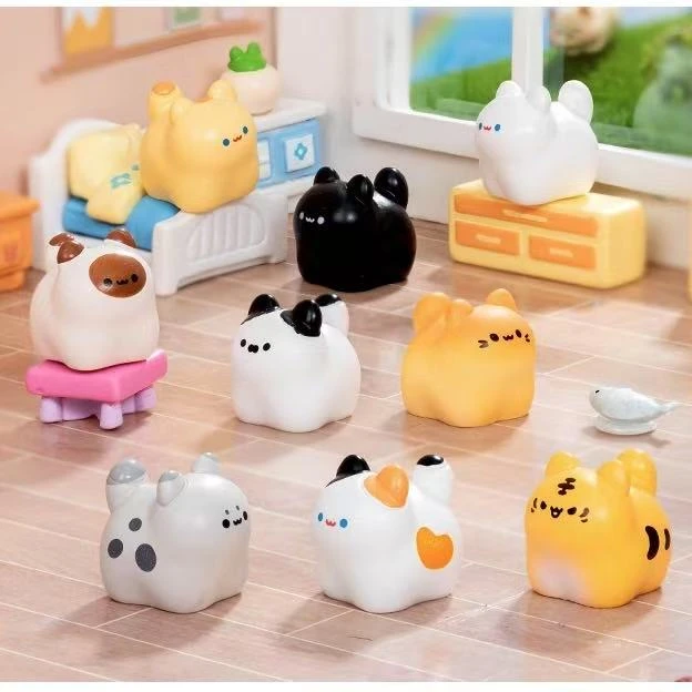 【九宫格+许愿+对对碰】可爱小猫咪 立体卡通桌面小摆件diy饰品