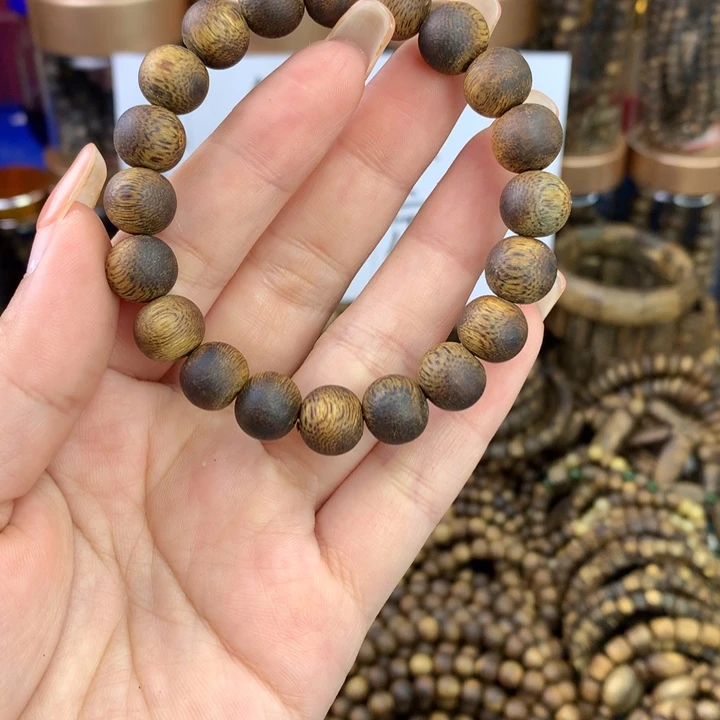 沉香碎屑沉香1.0圆珠单圈沉水浮