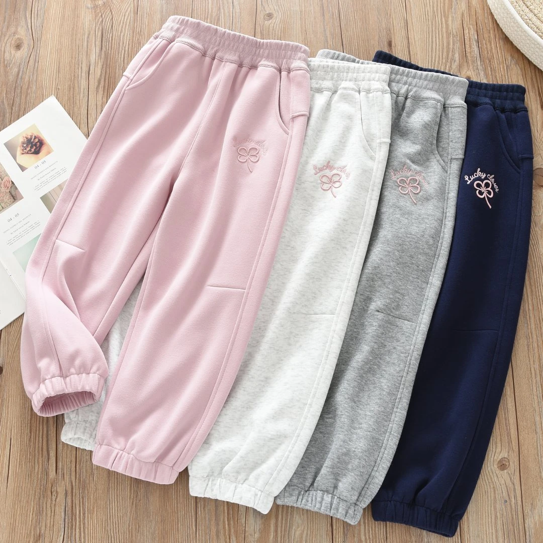 洋气童装2025秋季新款儿童女童束口运动裤宝宝中大童棉质休闲卫裤
