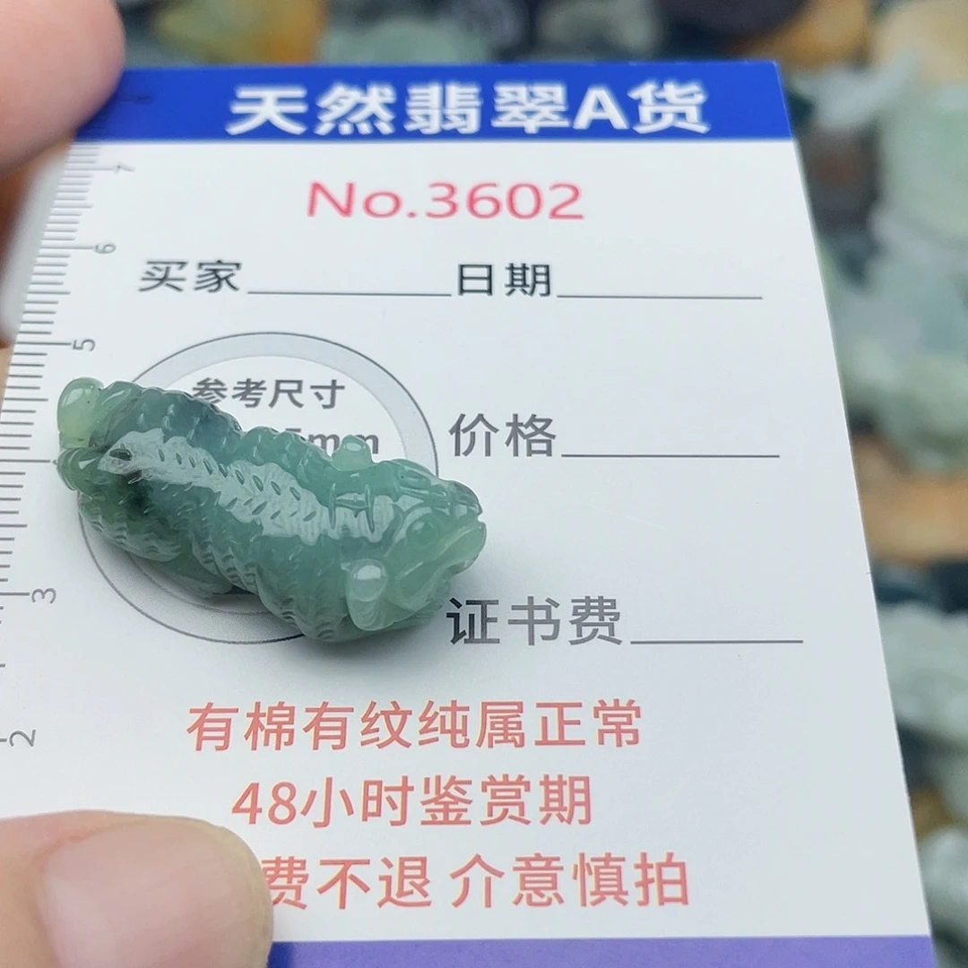 翡翠未镶嵌挂件3602