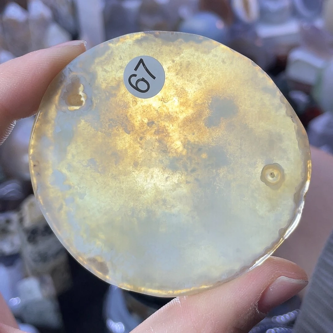 水晶超薄码瑙片未镶嵌