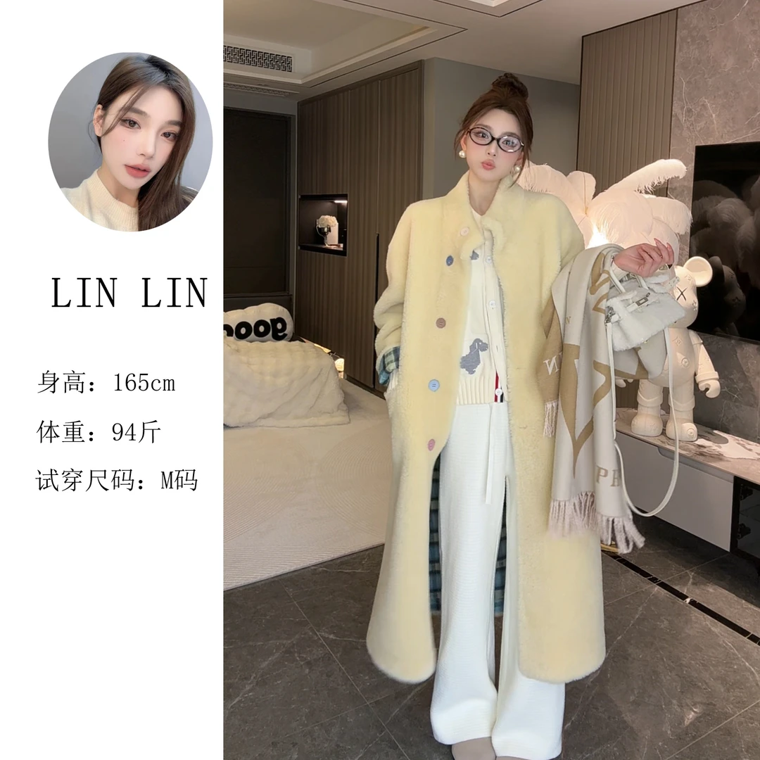 【琳琳】2024秋冬新款时尚百搭原创设计师轻奢外套小香风大衣8898