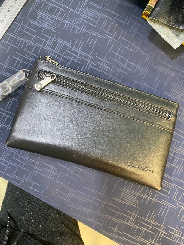 直播间35号-BM702-皓枫男士新款商务休闲长款黑色真皮手包胎