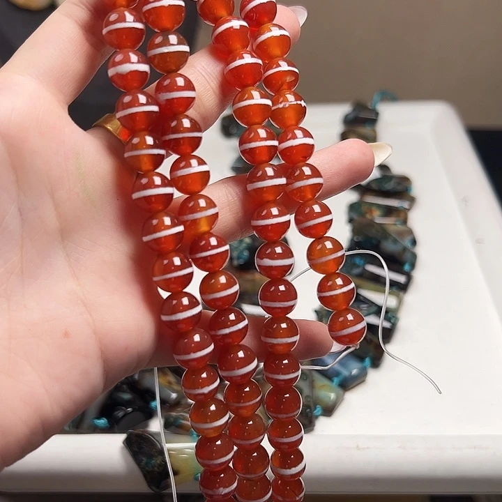 玛瑙/玉髓合金珠宝半成品j241 10m一线玛瑙一条