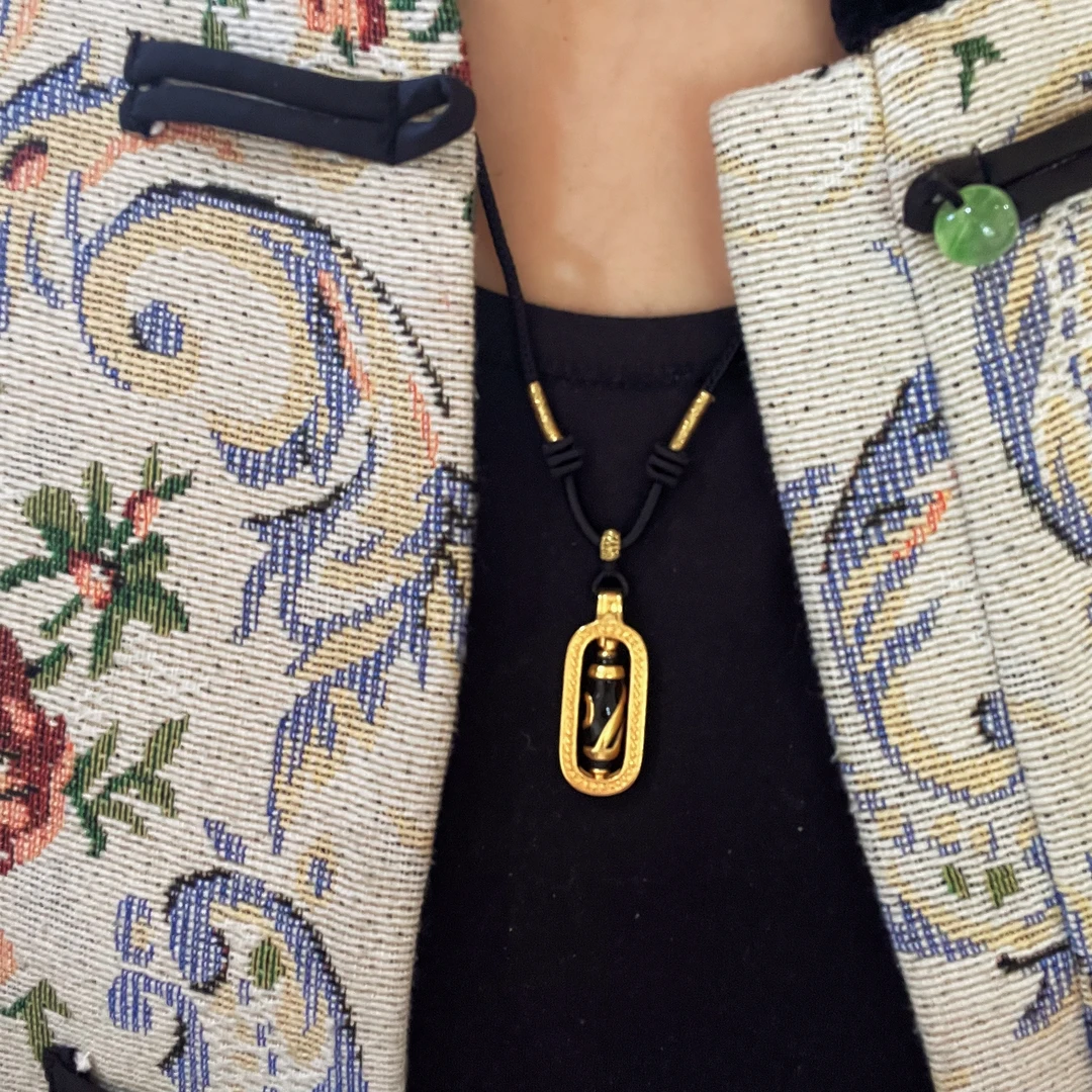 合金布艺项链 全能护 合金一眼吊坠