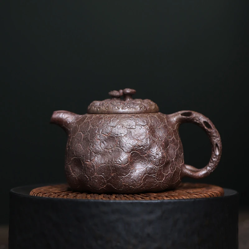 大吉羊柴烧 宜兴紫砂壶 原矿本山绿泥灵芝供春160ml庄杰