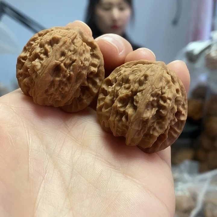 文玩核桃把件34乾隆磨蜡皮