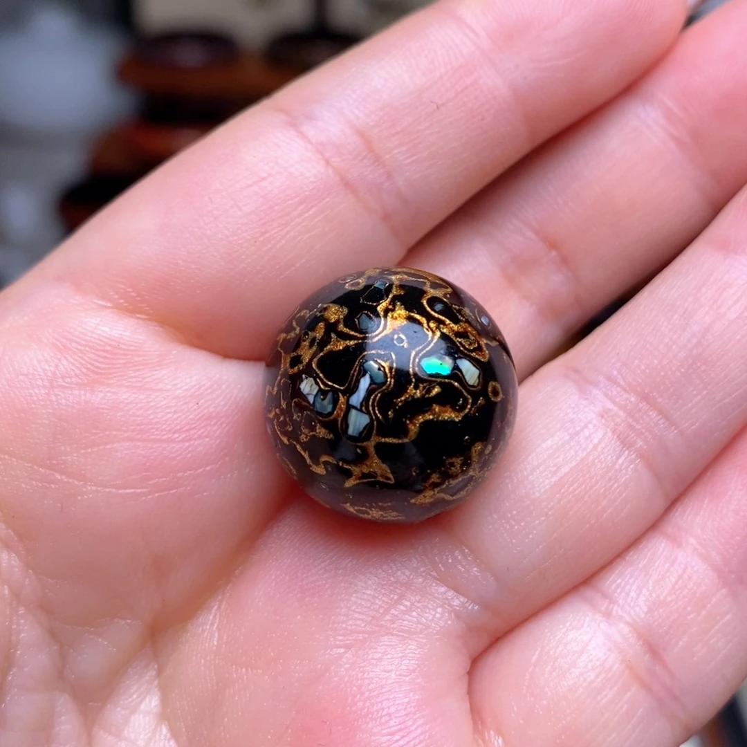 大漆珠20mm螺钿精品单珠