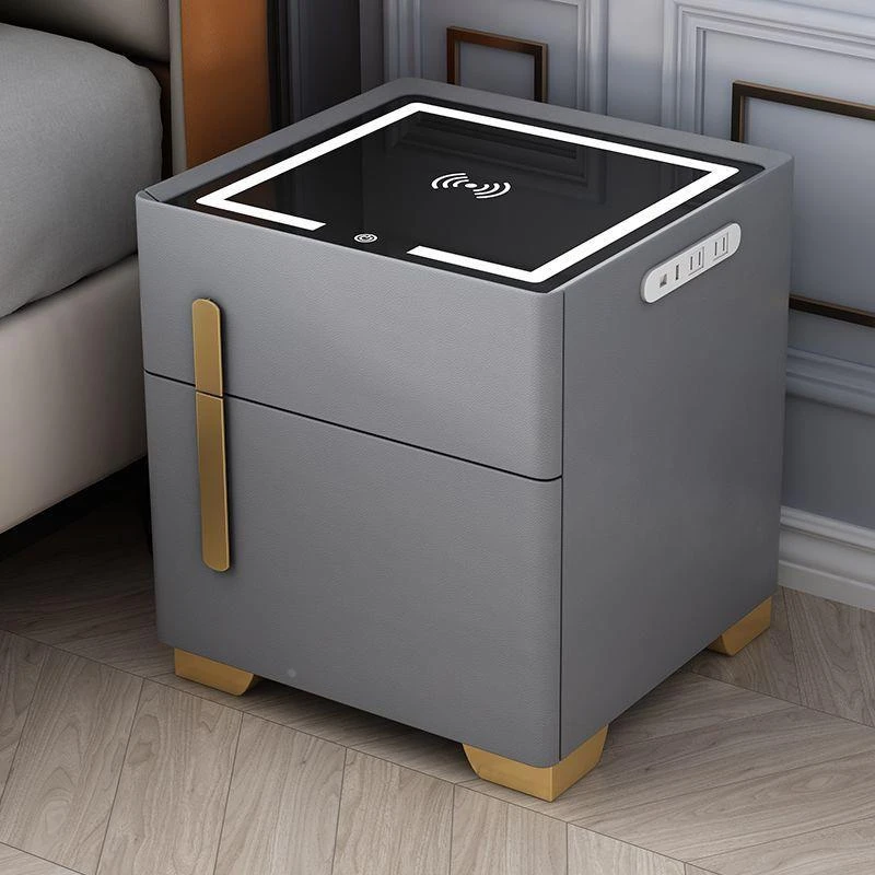 新款床头柜保险柜一体无线充密码锁保险柜家用防盗保险箱2025新款