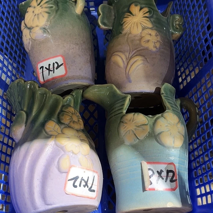 瓷片花盆多肉植物艺术品