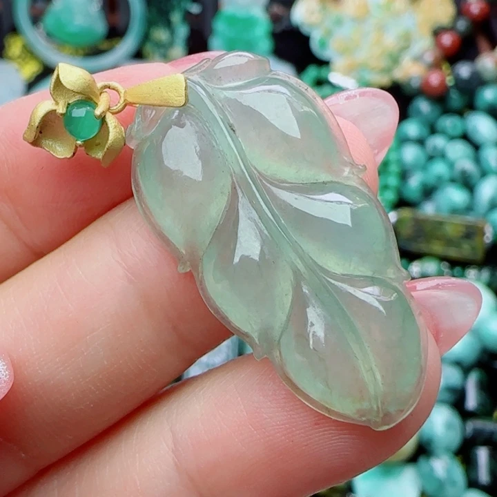 翡翠银S925镶嵌颈饰天然A货68