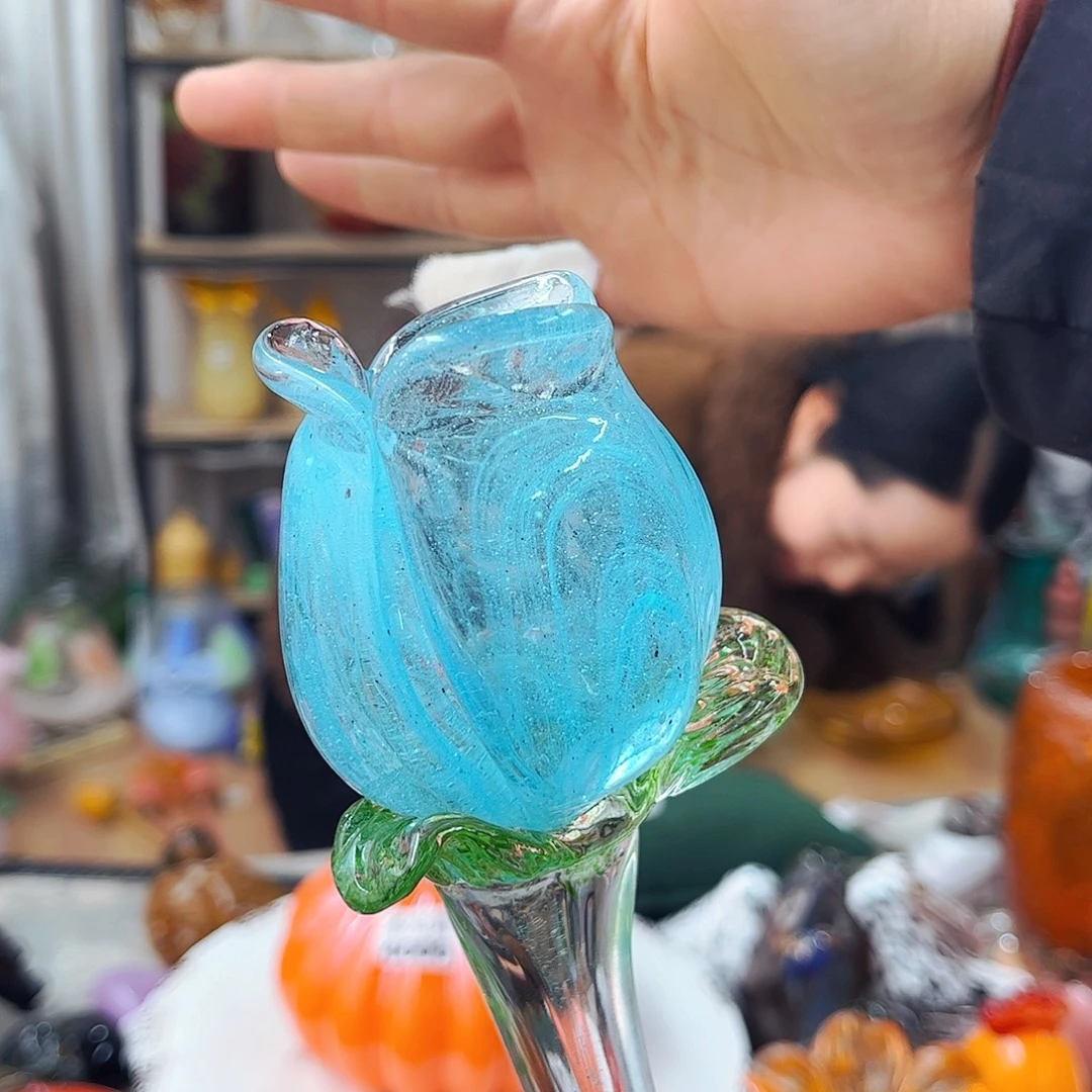 海***》冰蓝不完美家悦琉璃工艺品
