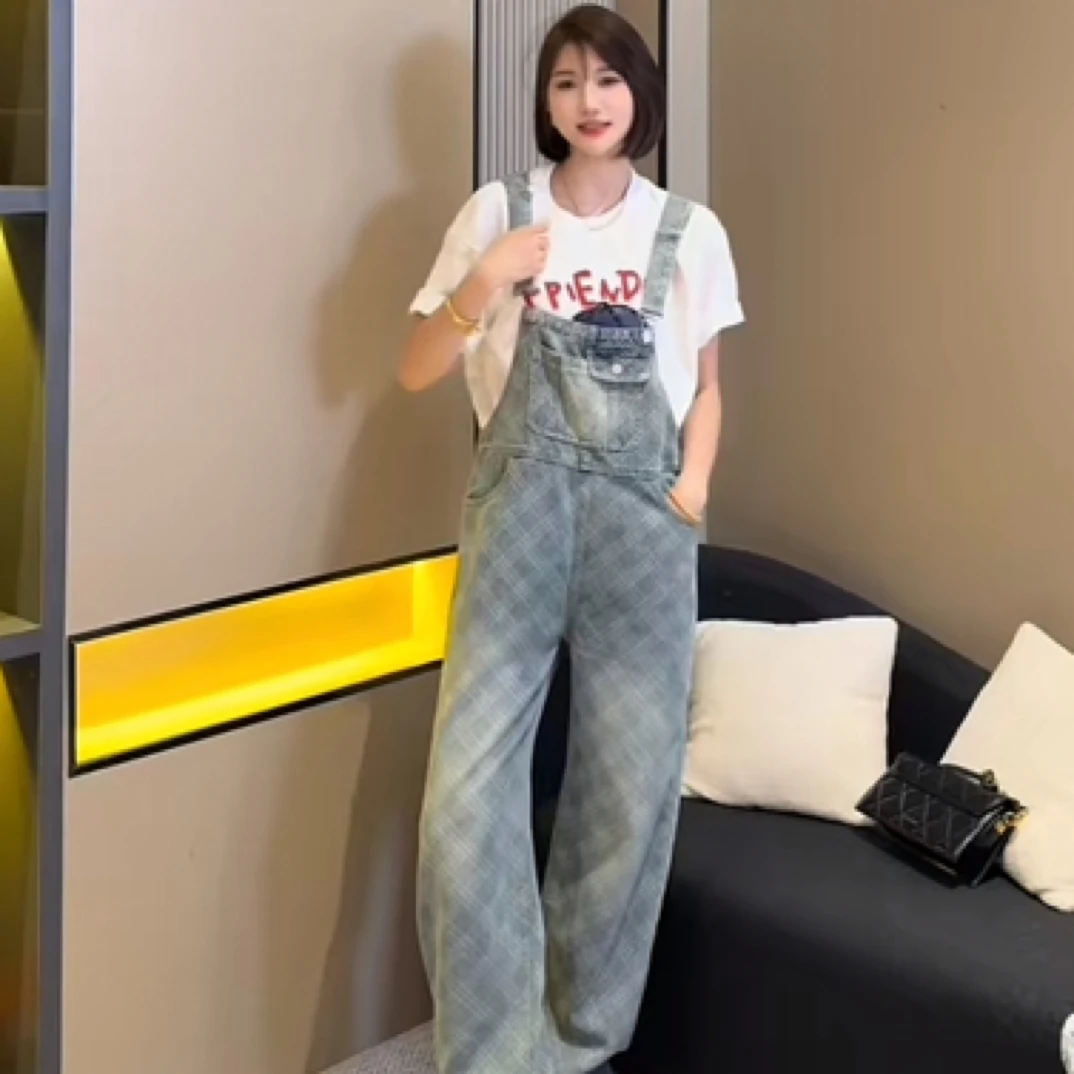 设计感小众牛仔背带裤8068