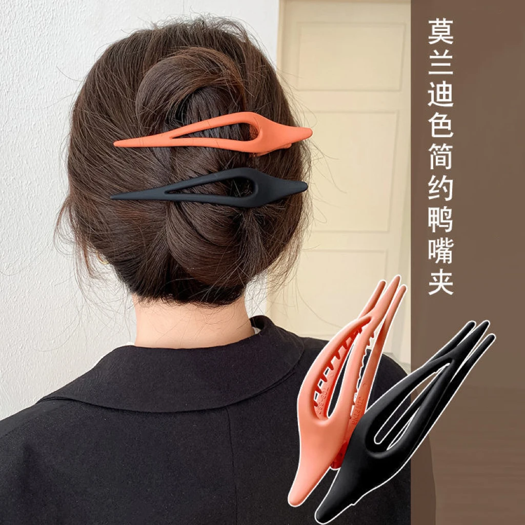 亚克力发饰 磨砂鸭嘴夹发夹女后脑勺大号鲨鱼夹气质盘发神器头饰