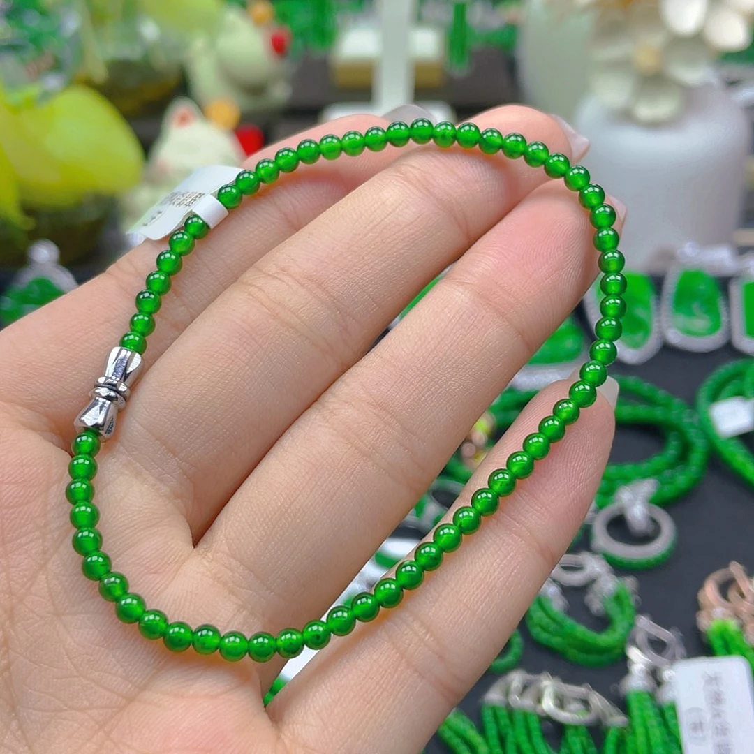 翡翠手链未镶嵌天然A货翡翠卡3