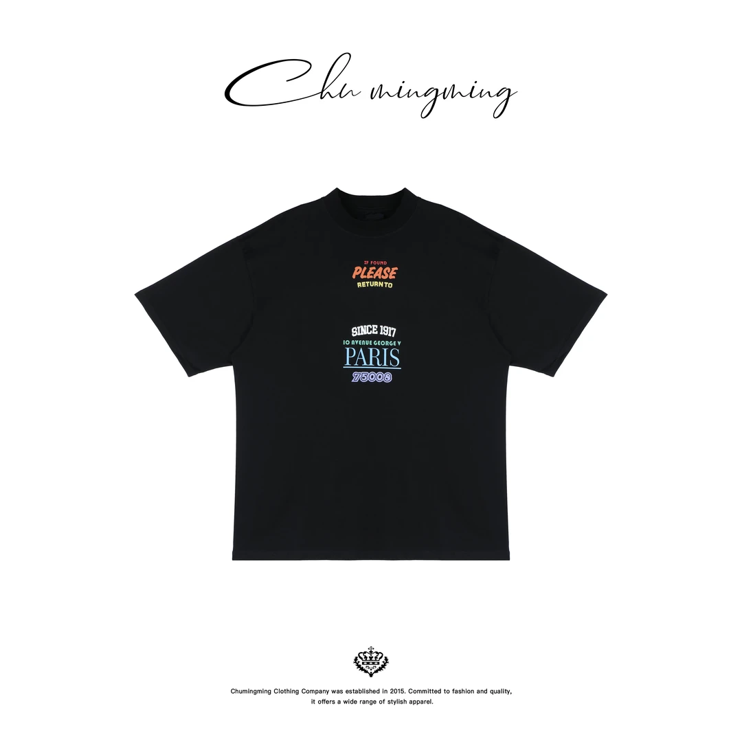 【CHU/2025SSNEW】《简潮》字母阔版T恤 KK2501