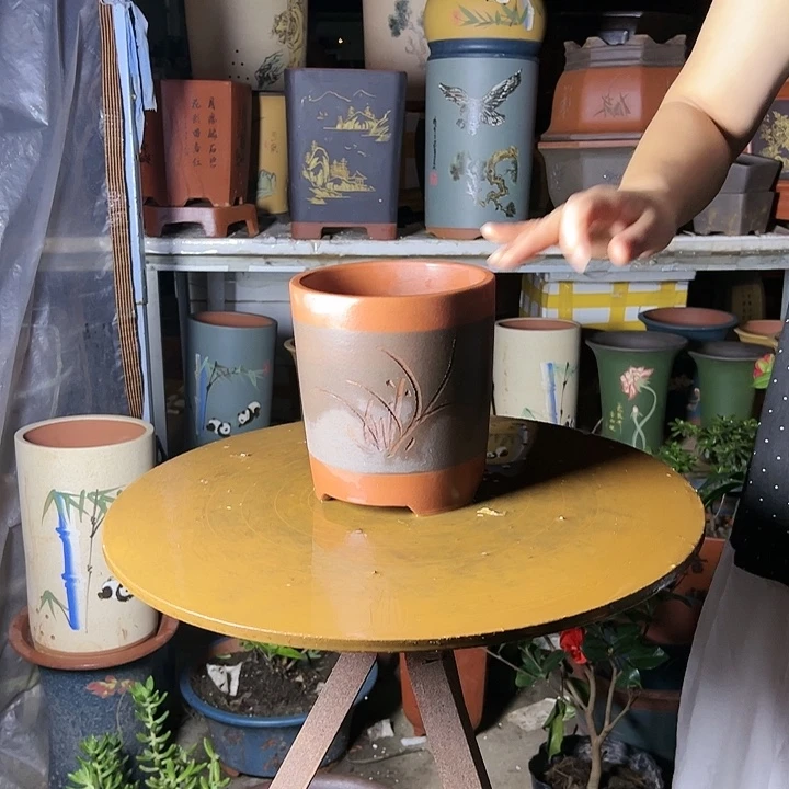 宜兴紫砂A188花盆花盆花盆