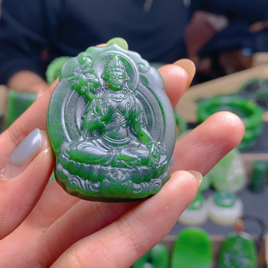 和田玉未镶嵌挂件