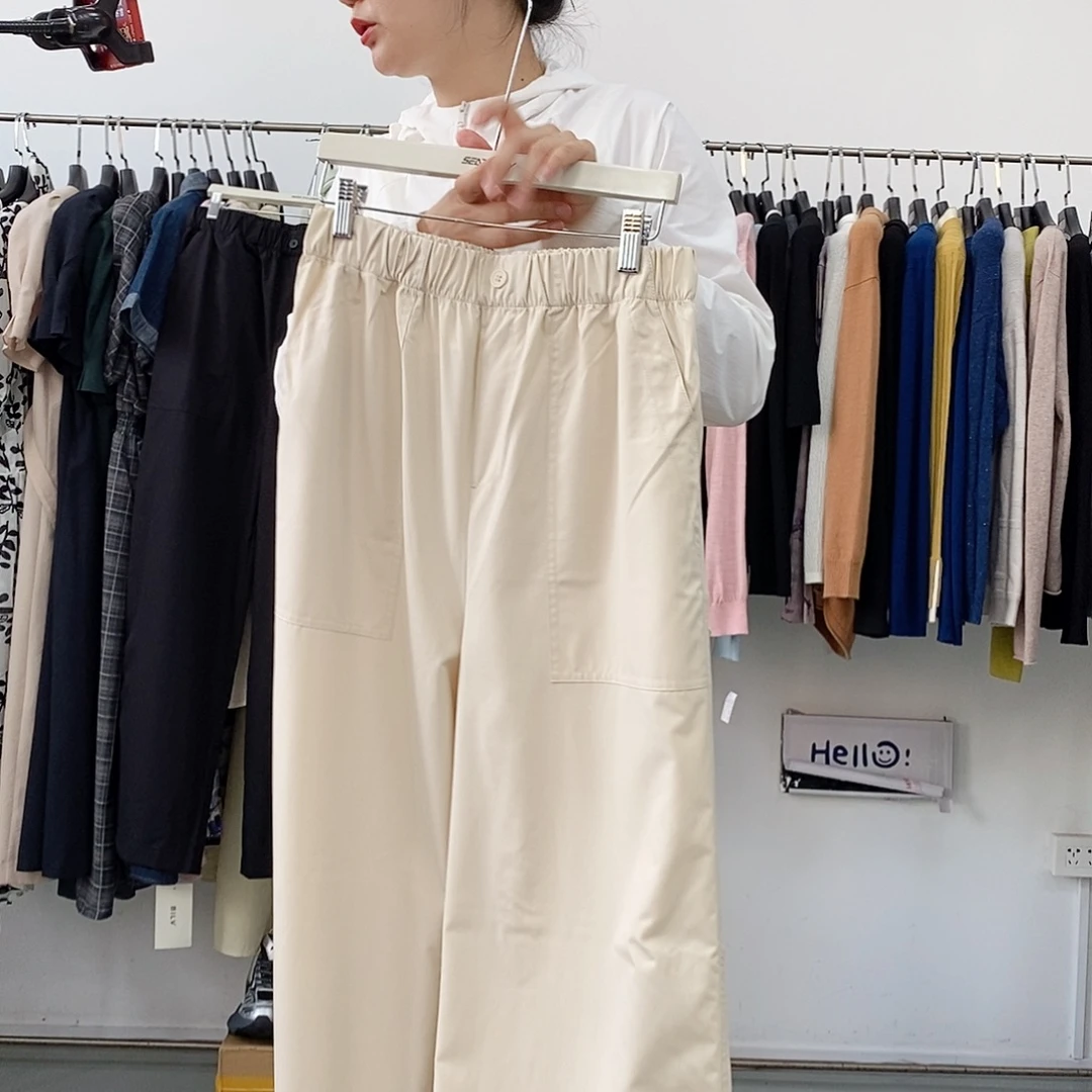 米色工装裤米色L码