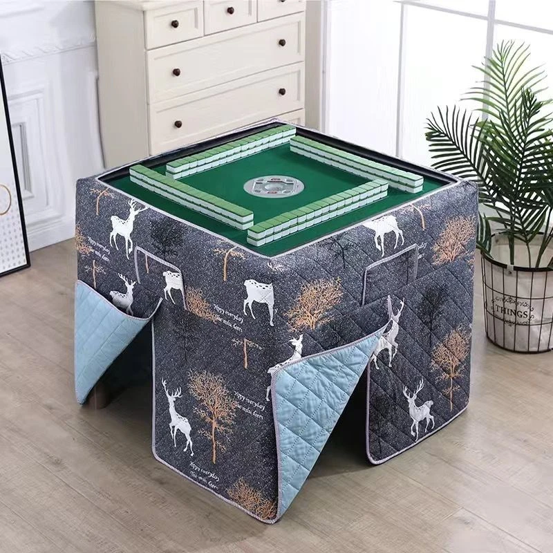 新款全自动麻将机桌罩烤火桌罩保暖麻将桌围布加厚正方形取暖桌罩