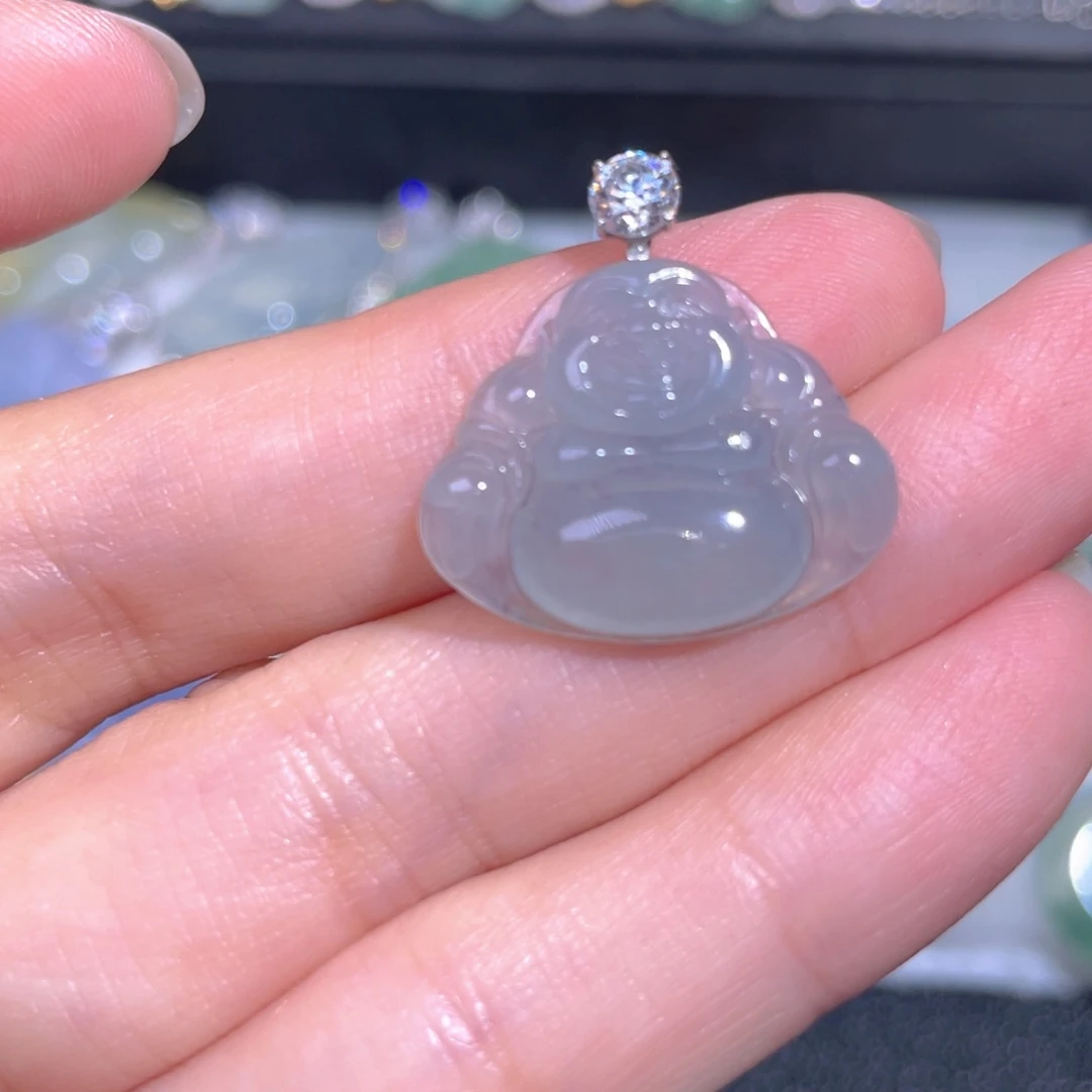 颈饰18K金镶嵌翡翠翡翠