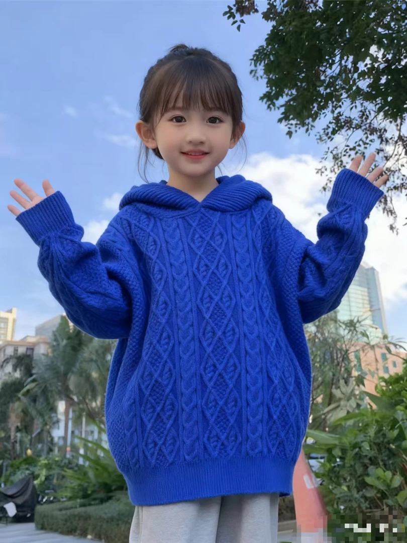 511185 优选韩版儿童休闲舒适春款打底时尚洋气长袖毛衣