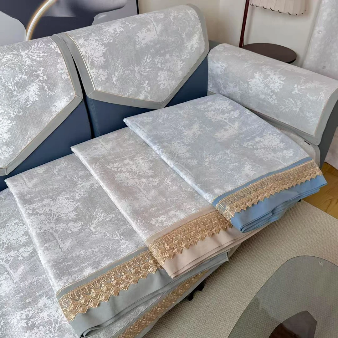 初夏2025夏季新款四季通用雪尼尔透气防滑家用沙发垫简约