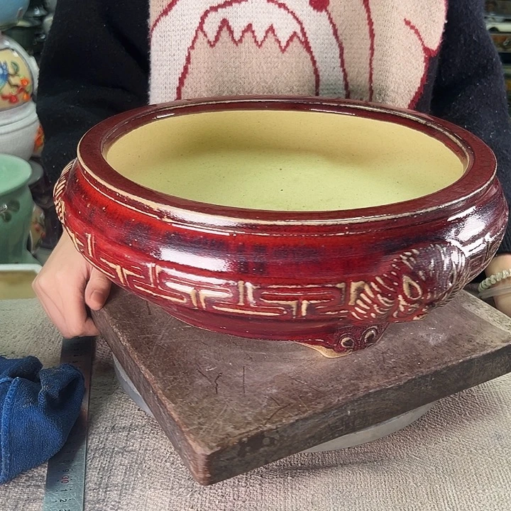 泳坤堂石湾花盆陶瓷