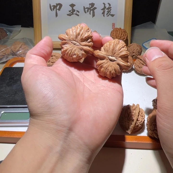 文玩核桃把件43全品卡姿兰白狮子