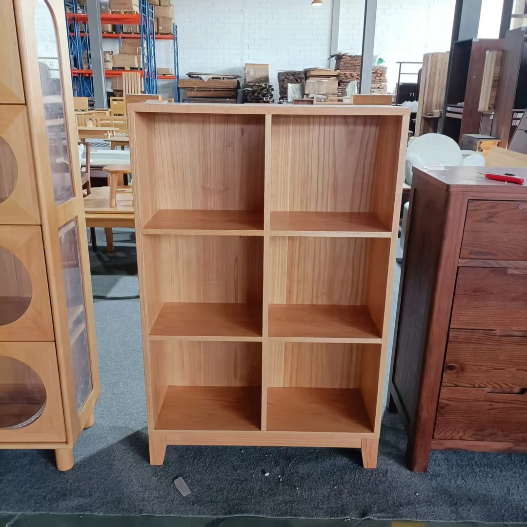 760*280*1160MM微瑕款红橡木小书柜格子柜带腿储物柜