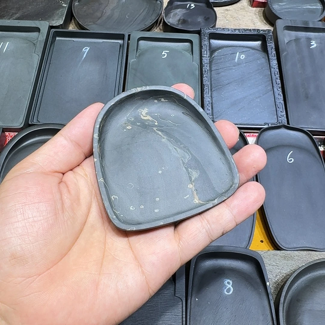 歙砚老坑龙尾砚金星坑玉带金星