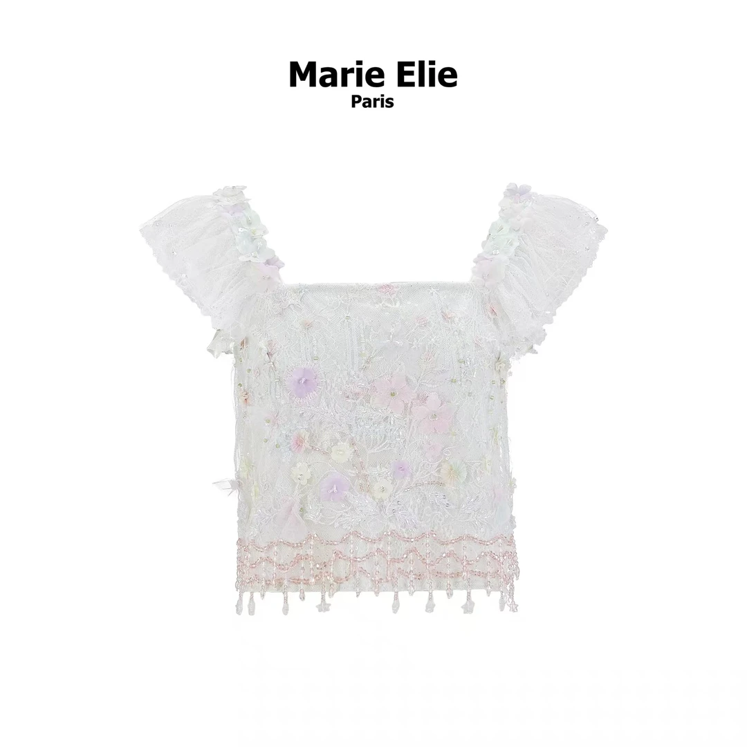 【高高甄选】Marie Elie【桃粉恋曲】秀款钉珠上衣EAF11D21561S