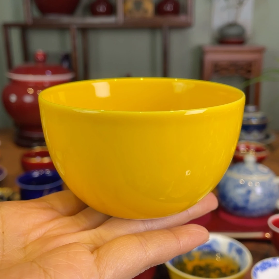 清欢雅玩原矿帝王黄杯