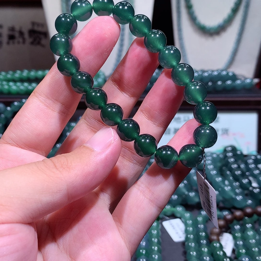 翡翠未镶嵌手链天然a货翡翠手串9.8